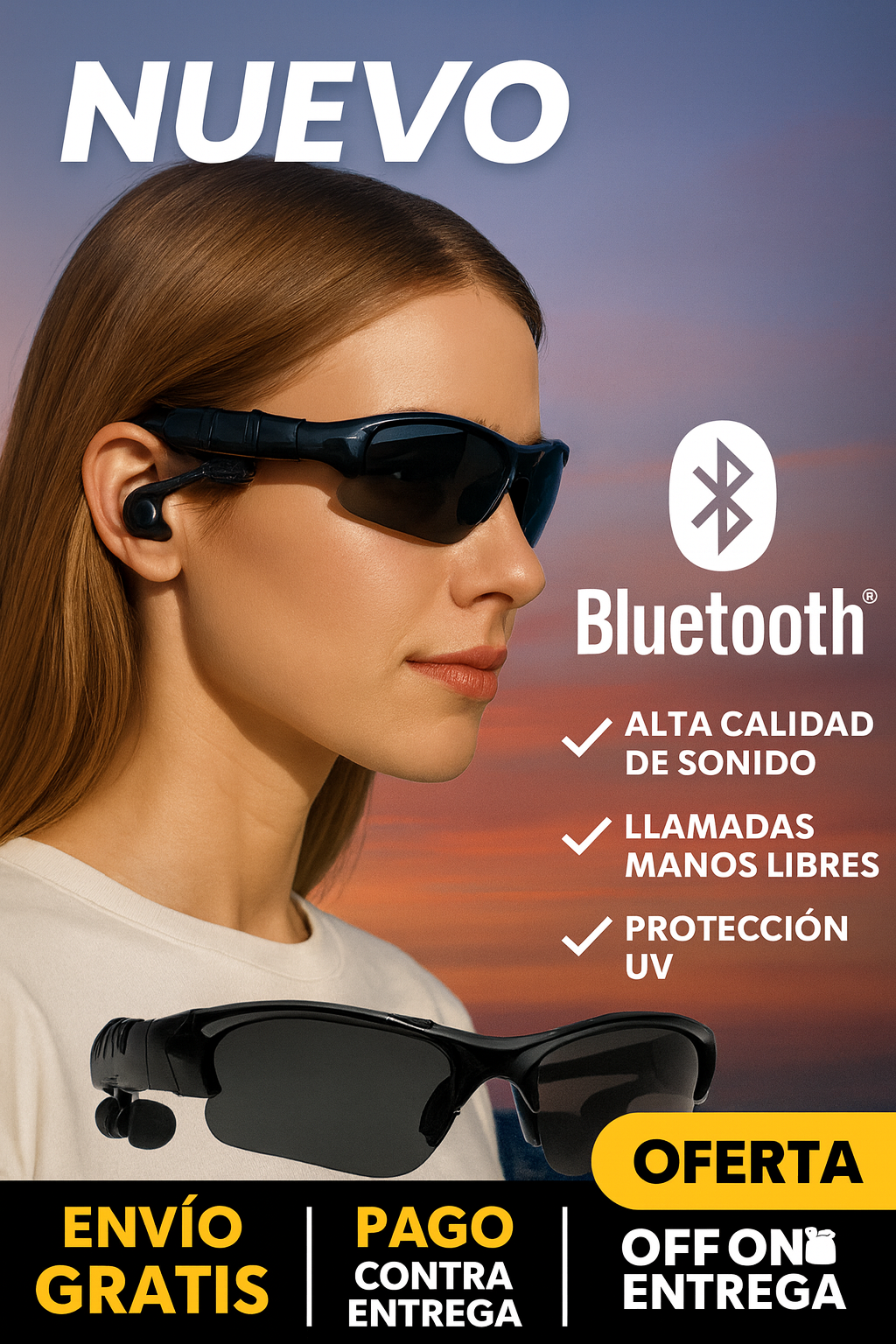 Gafas Bluetooth Pro | Música y Llamadas sin Usar las Manos